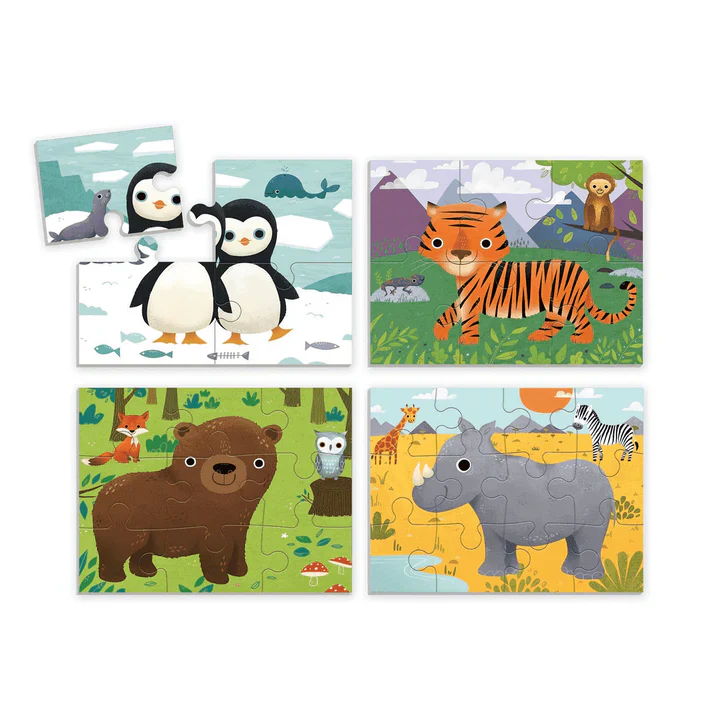 Mudpuppy Animals of the World - 4 in a Box Puzzle Set - Image 2