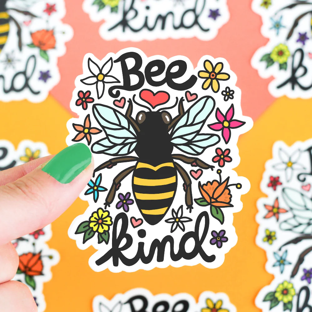 Turtle's Soup Bee Kind Vinyl Sticker