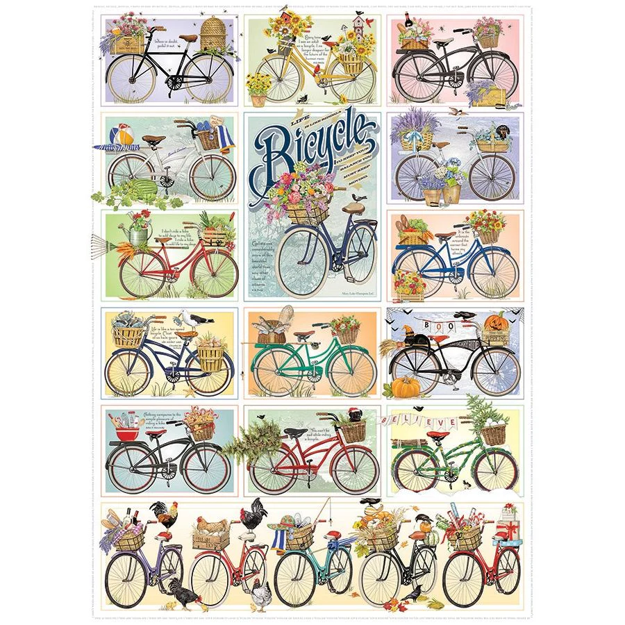 Cobble Hill Bicycles 1000 Piece Puzzle - Image 2
