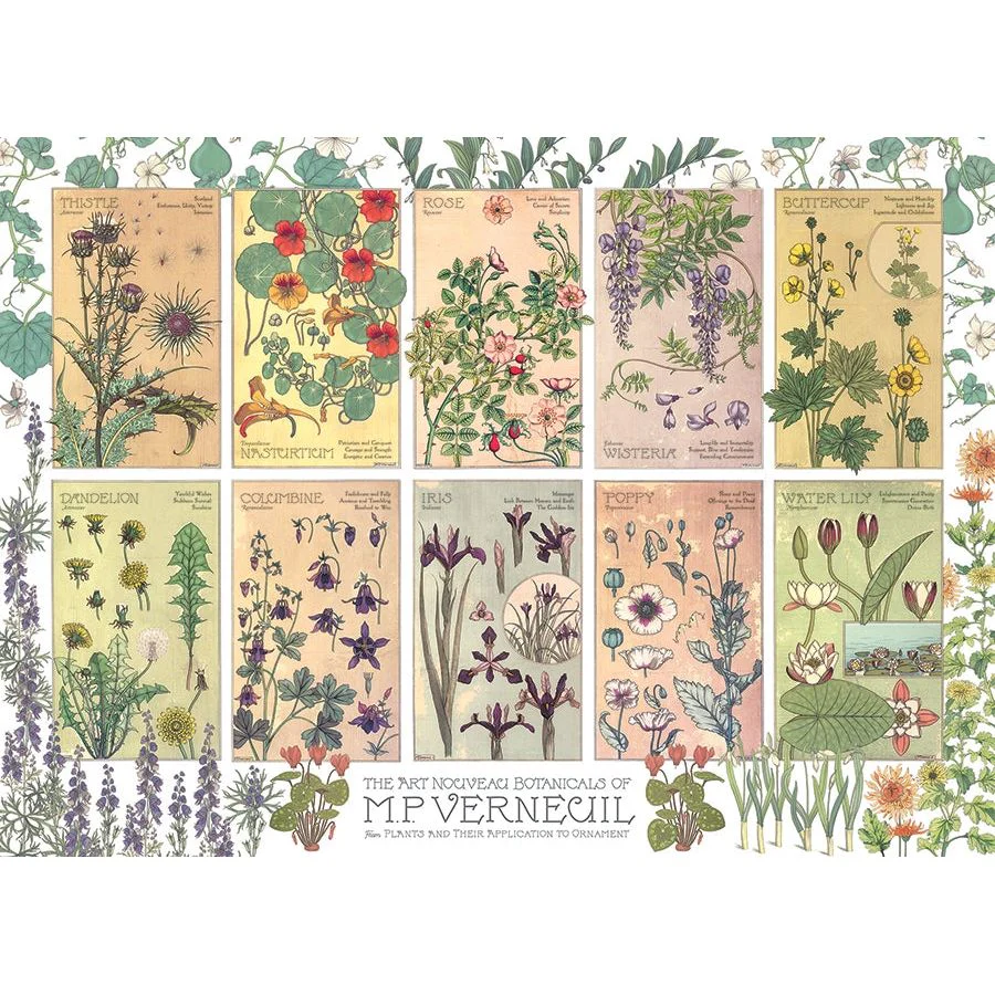 Cobble Hill Botanicals by Verneuil 1000 Piece Puzzle - Image 2
