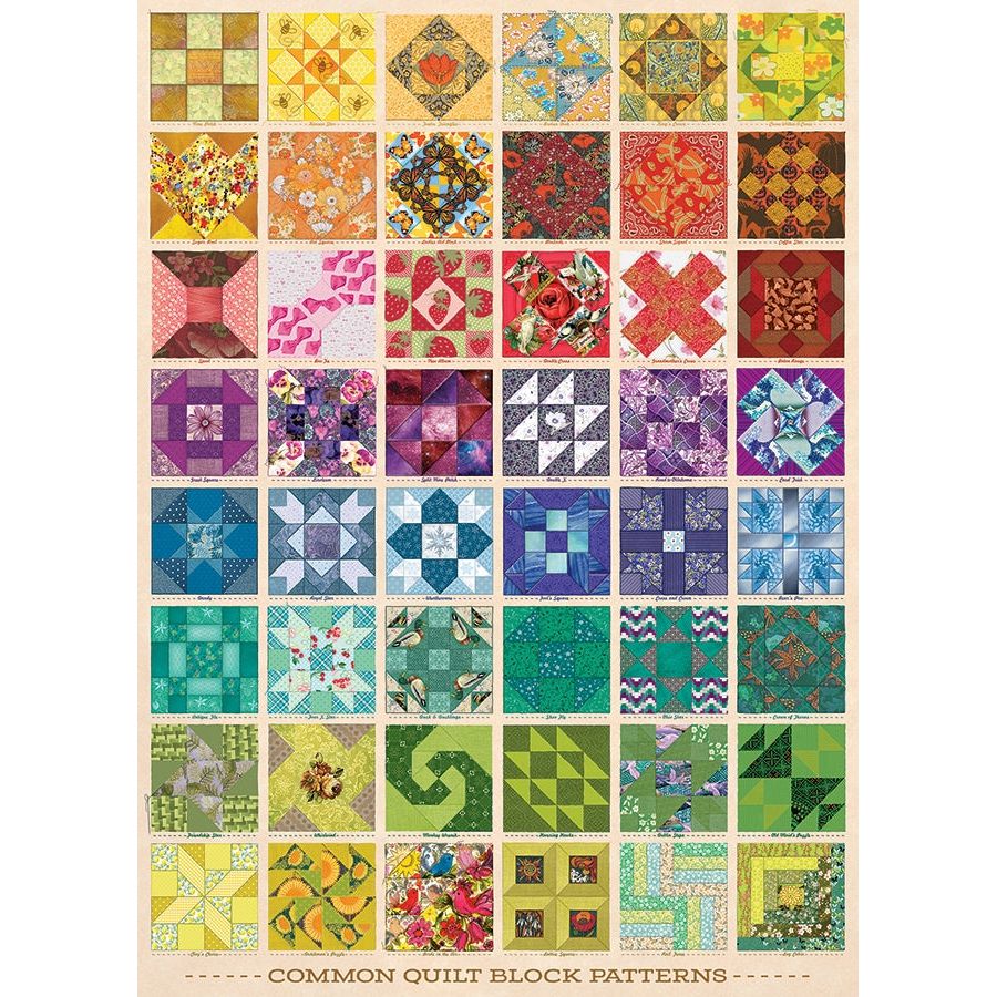 Cobble Hill Common Quilt Blocks 1000 Piece Puzzle - Image 2