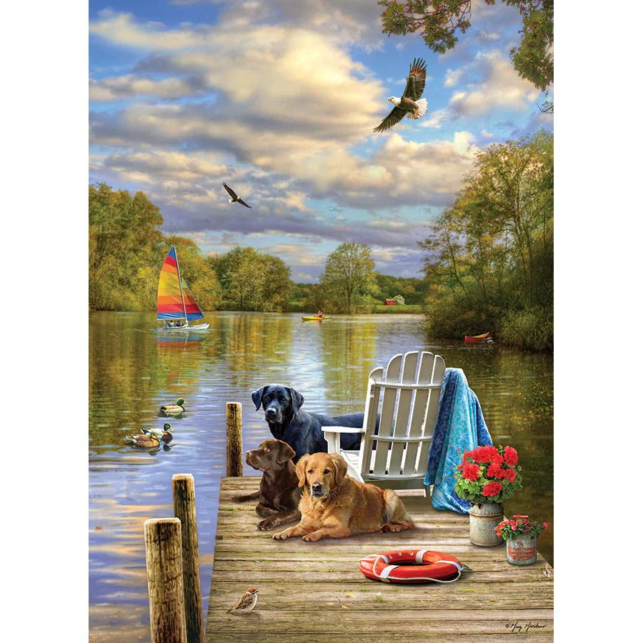 Cobble Hill Dog Day Afternoon 1000 Piece Puzzle - Image 2