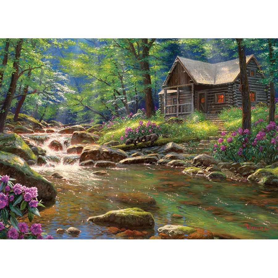 Cobble Hill Fishing Cabin 1000 Piece Puzzle - Image 2