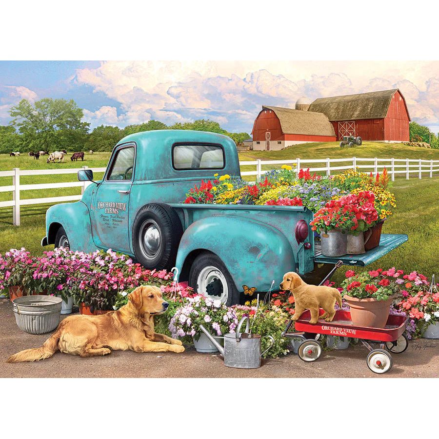 Cobble Hill Flower Truck 1000 Piece Puzzle - Image 2