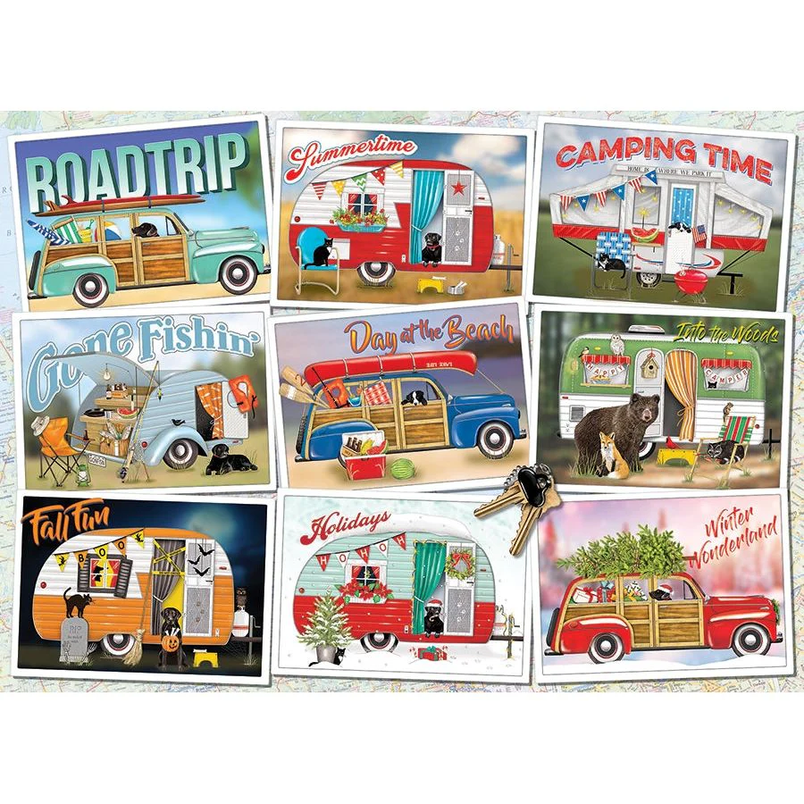 Cobble Hill Hitting the Road 1000 Piece Puzzle - Image 2