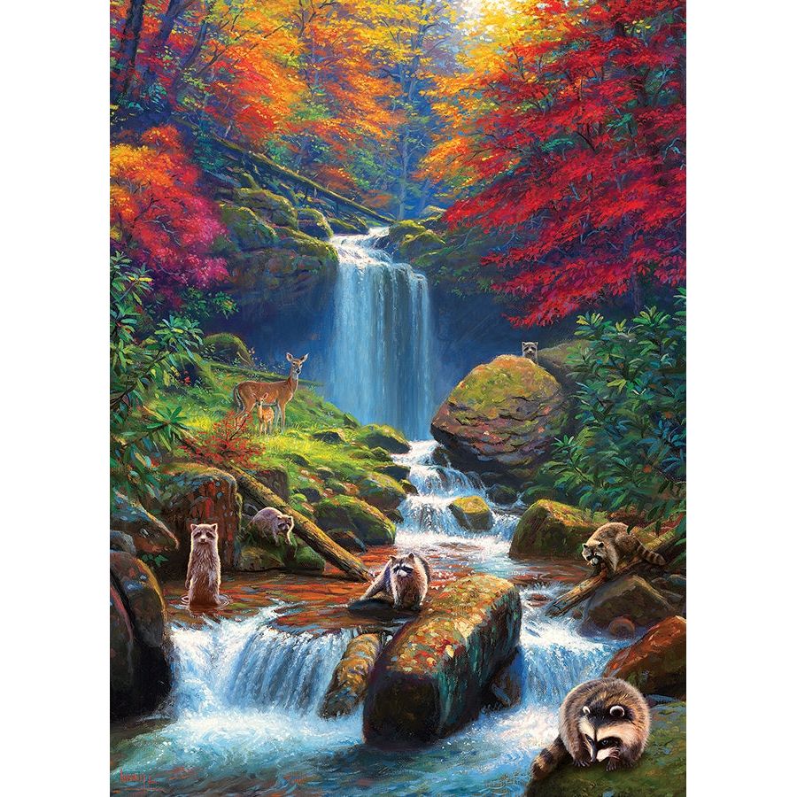 Cobble Hill Mystic Falls in Autumn 1000 Piece Puzzle - Image 2