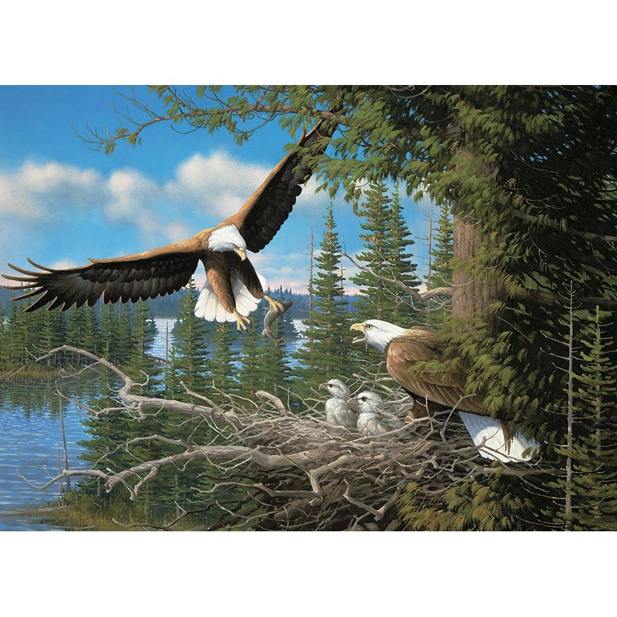 Cobble Hill Nesting Eagles 1000 Piece Puzzle - Image 2