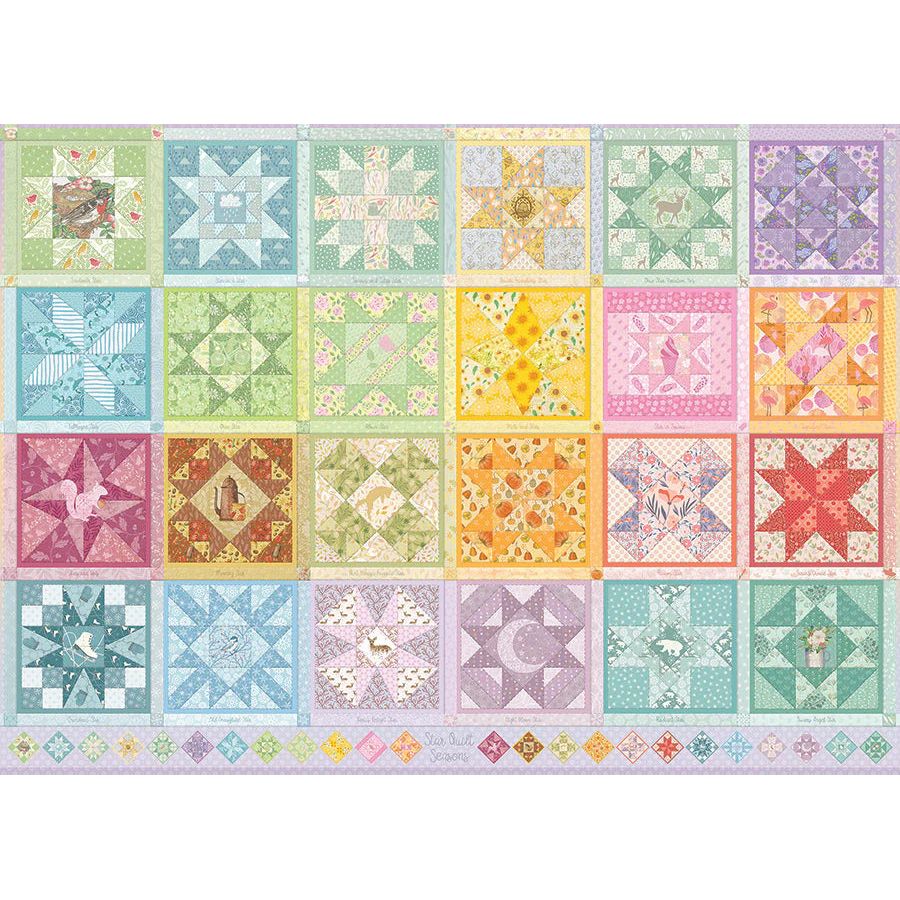Cobble Hill Star Quilt Seasons 1000 Piece Puzzle - Image 2