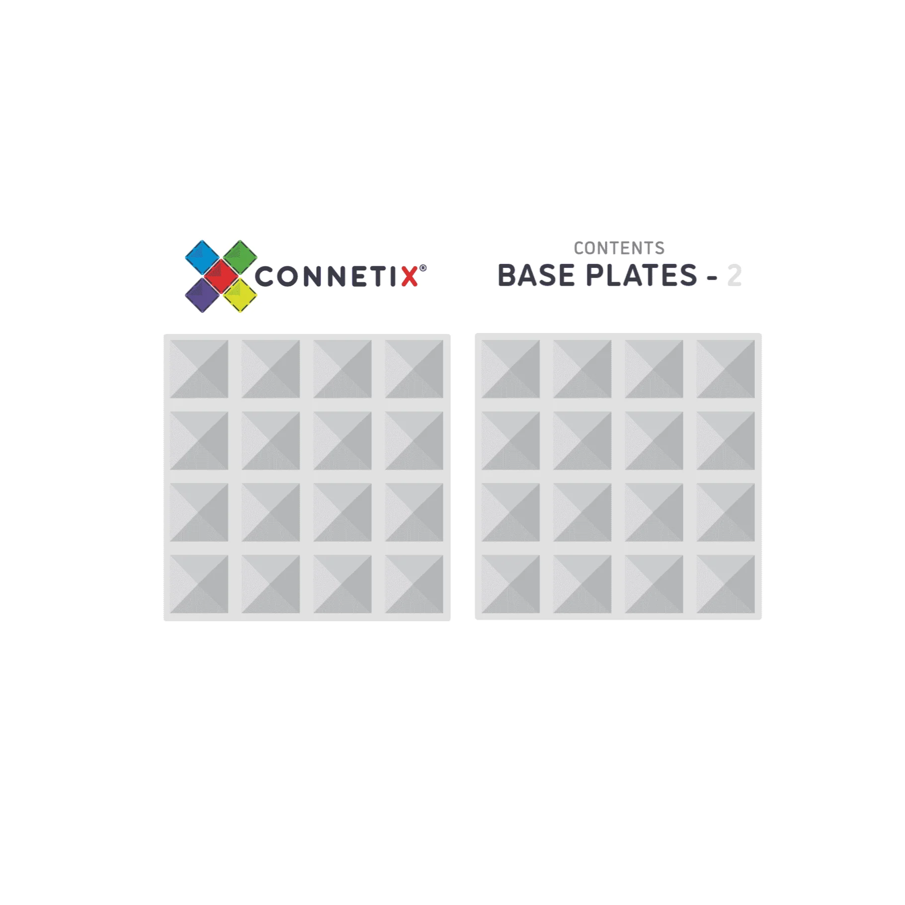 Connetix 2 Piece Clear Base Plate Pack - Image 3