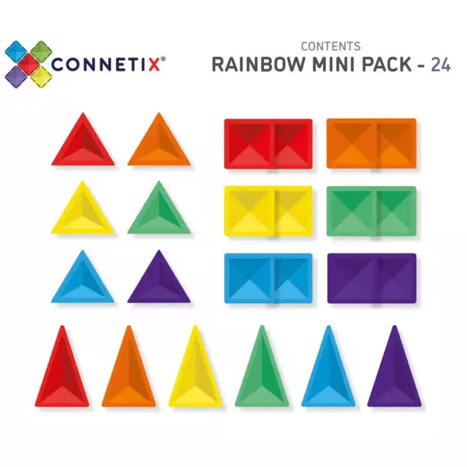 Connetix 24 Piece Rainbow Mini Pack - Image 3