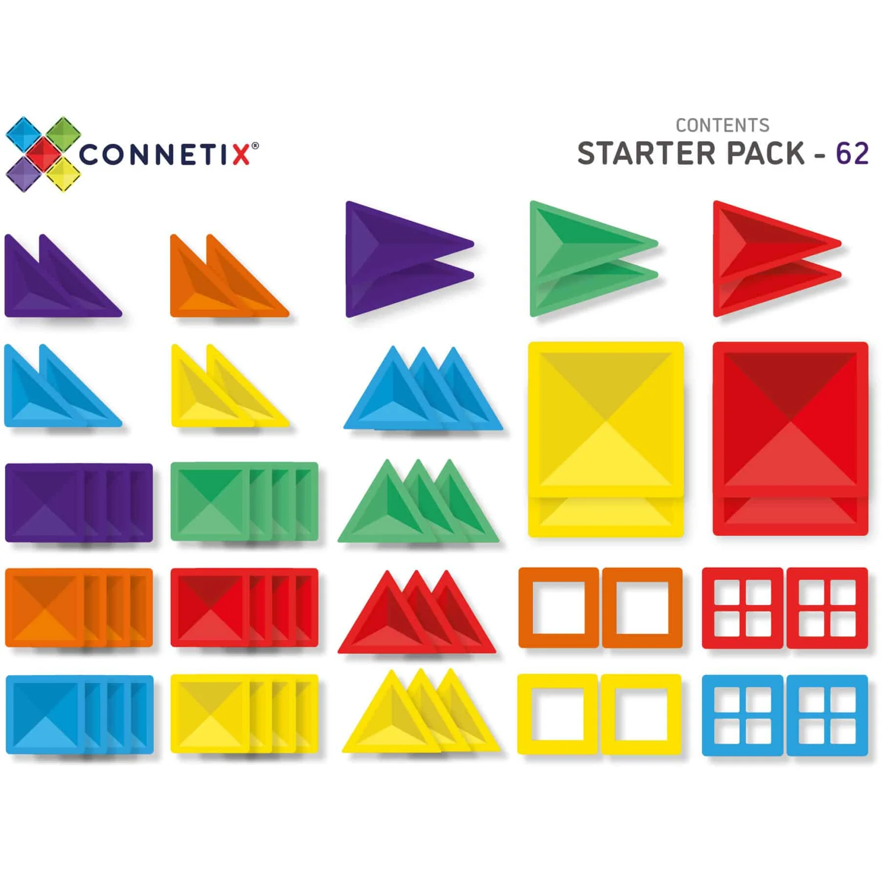 Connetix 60 Piece Rainbow Starter Pack - Image 3