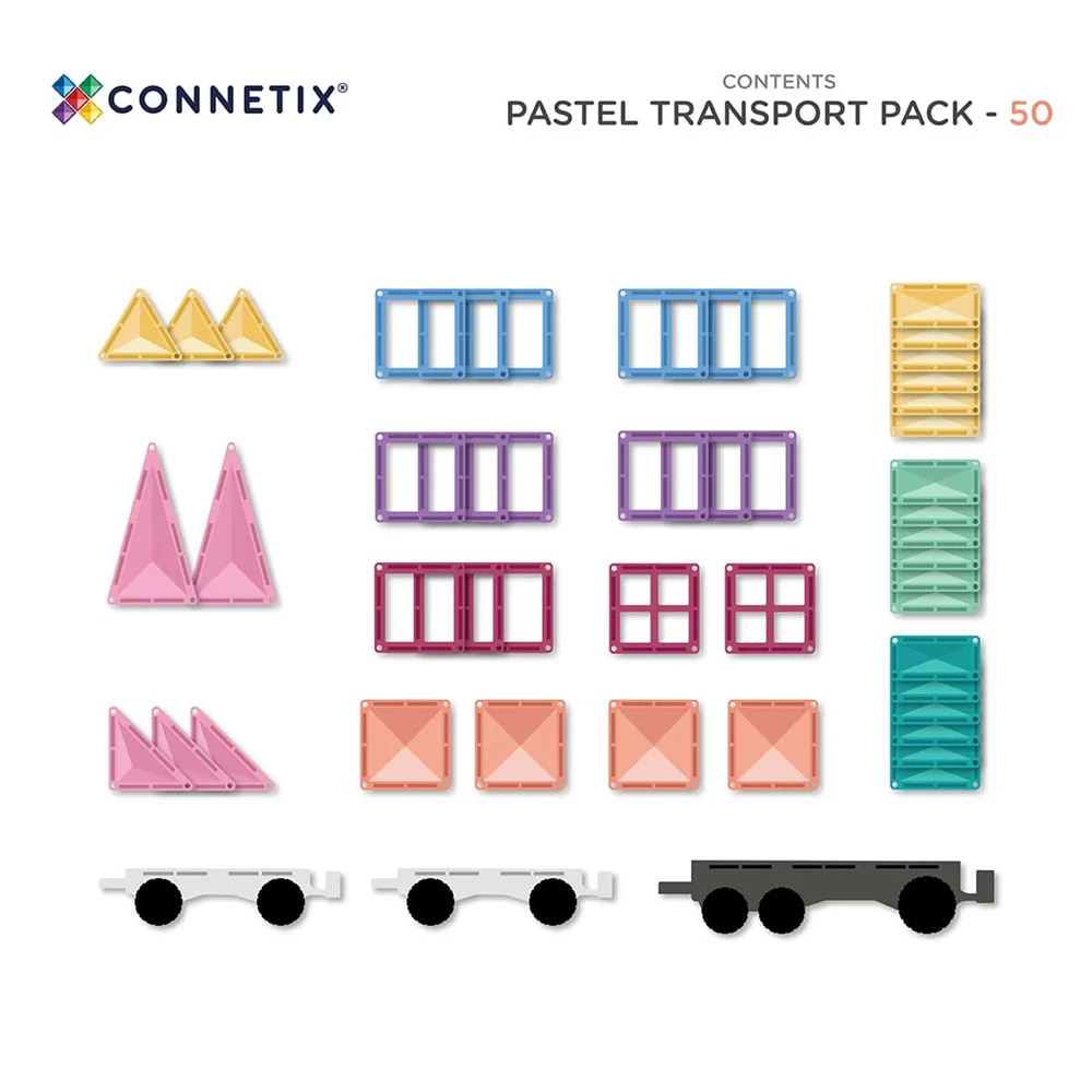 Connetix 50 Piece Pastel Transport Pack - Image 3