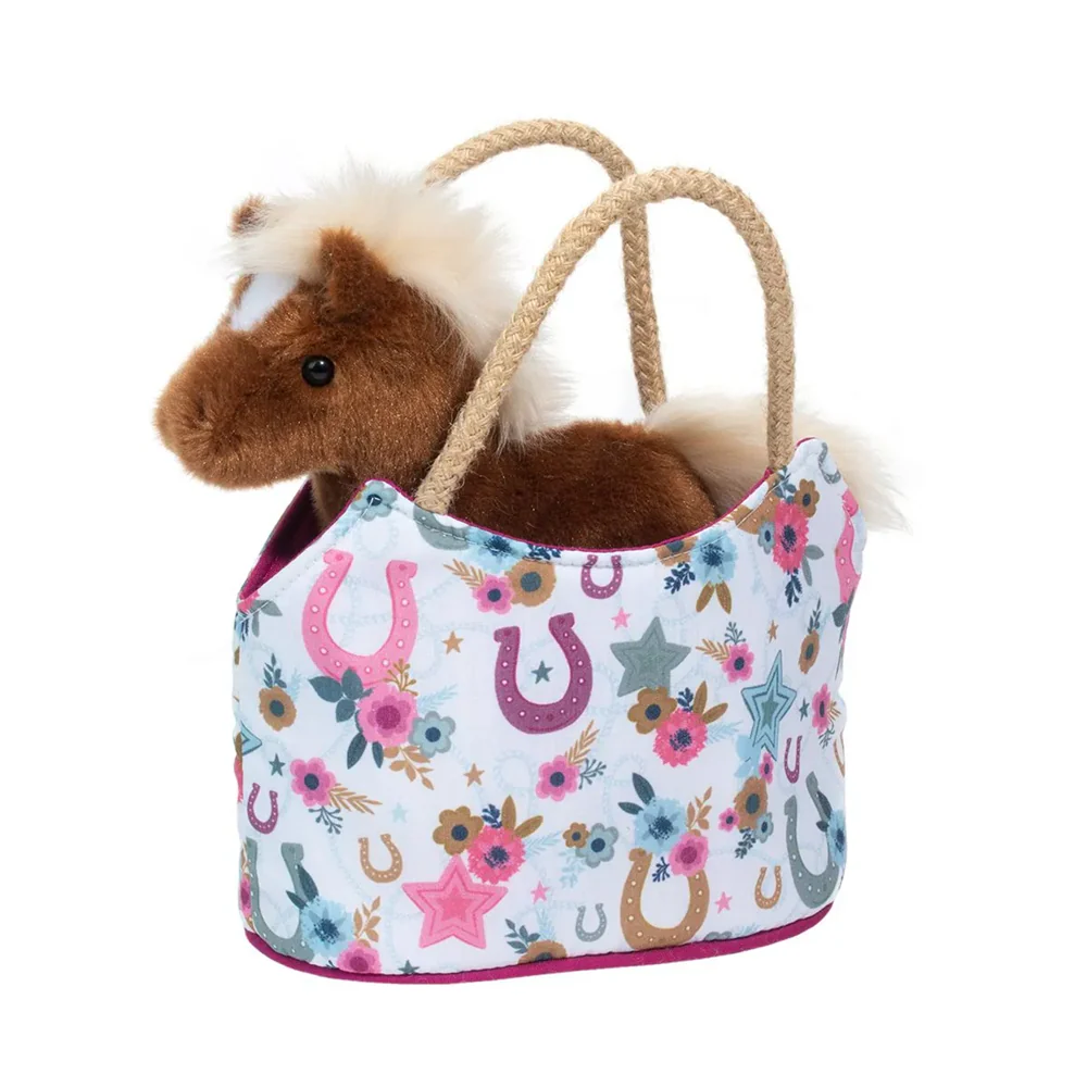Douglas Sassy Pet Sak's Boho Horseshoe & Friend - 6.5"