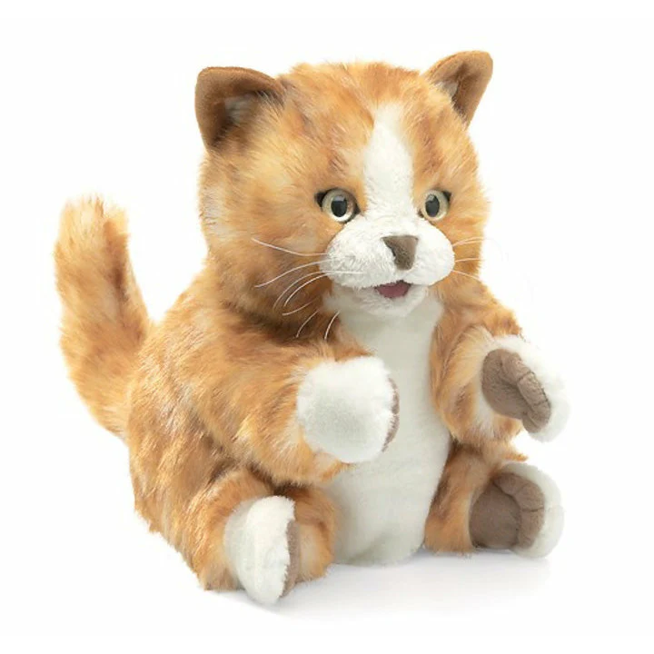 Folkmanis Orange Tabby Kitten Puppet