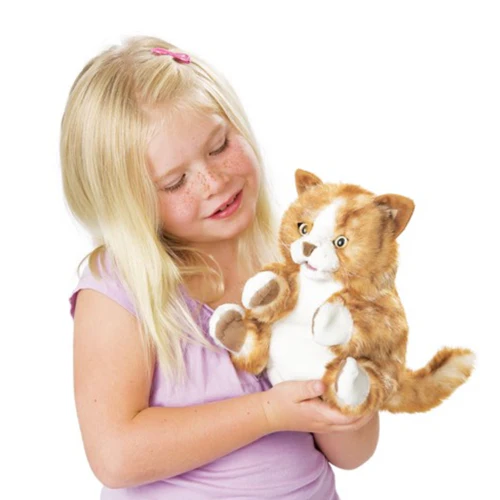 Folkmanis Orange Tabby Kitten Puppet - Image 2