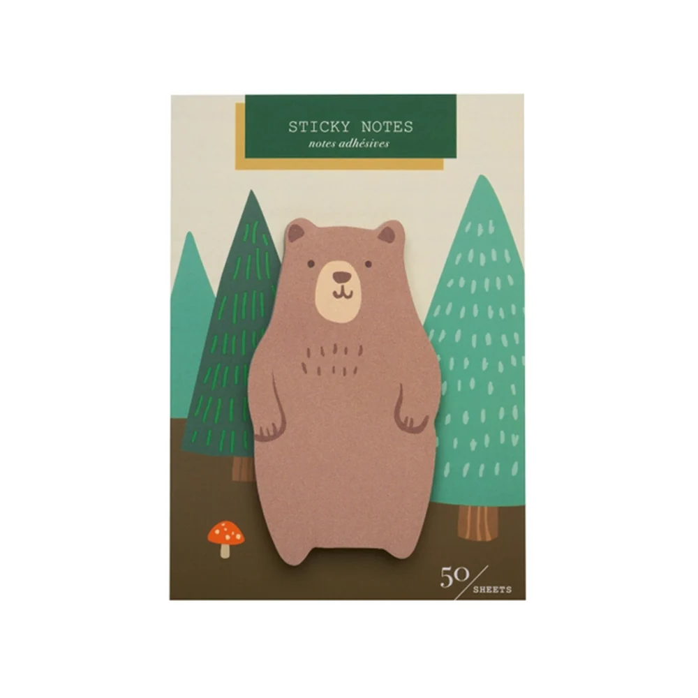 Girl of All Work Bear Die Cut Single Sticky Notes