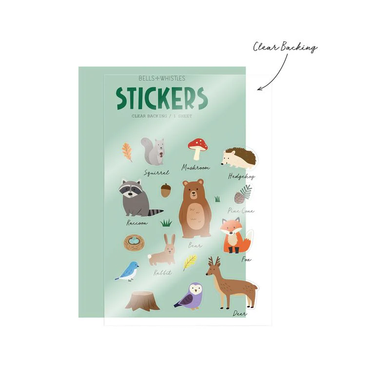 Girl of All Work Woodland Animals Clear Stickers - Image 2