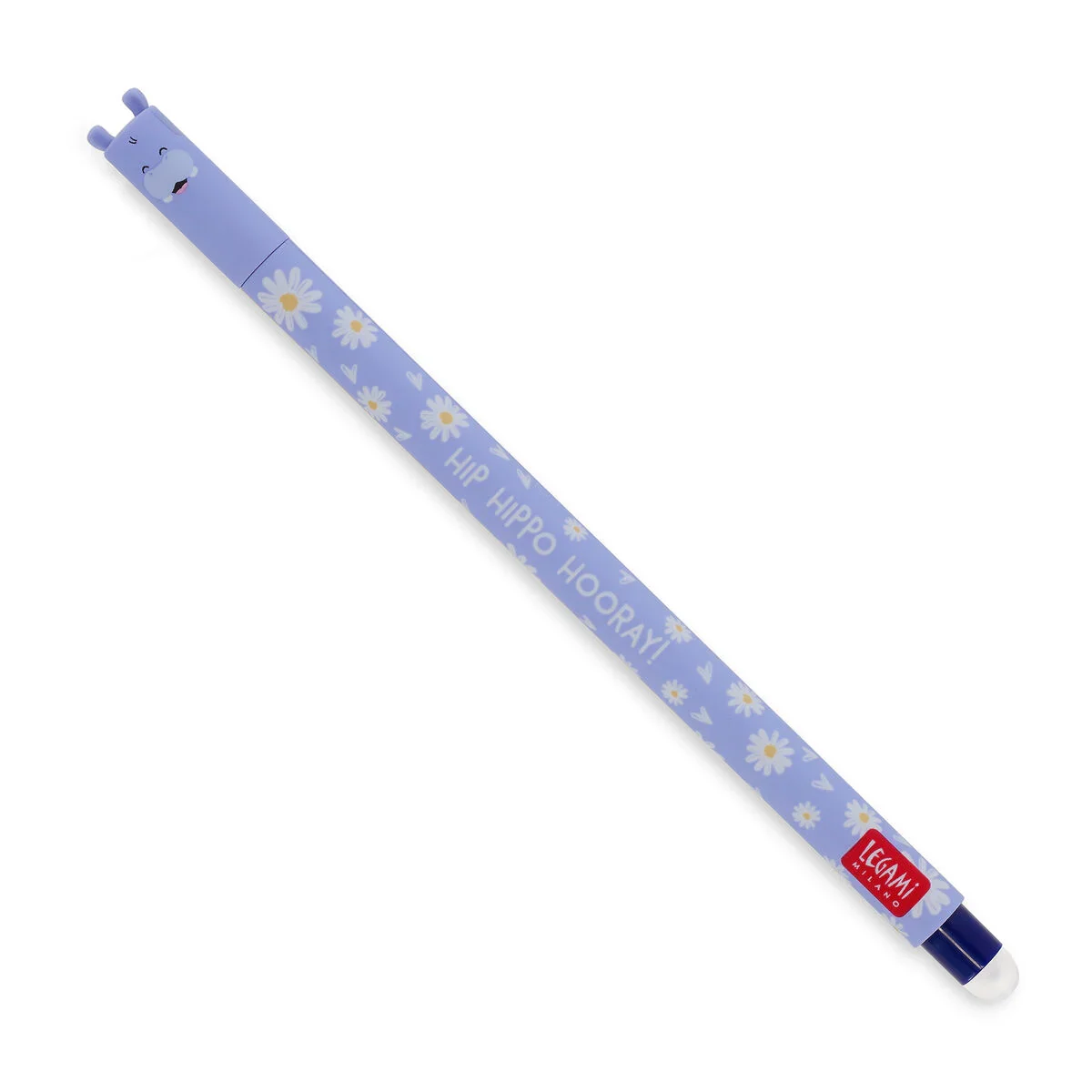 Legami Erasable Pen Blue Ink - Hip Hippo Hooray!