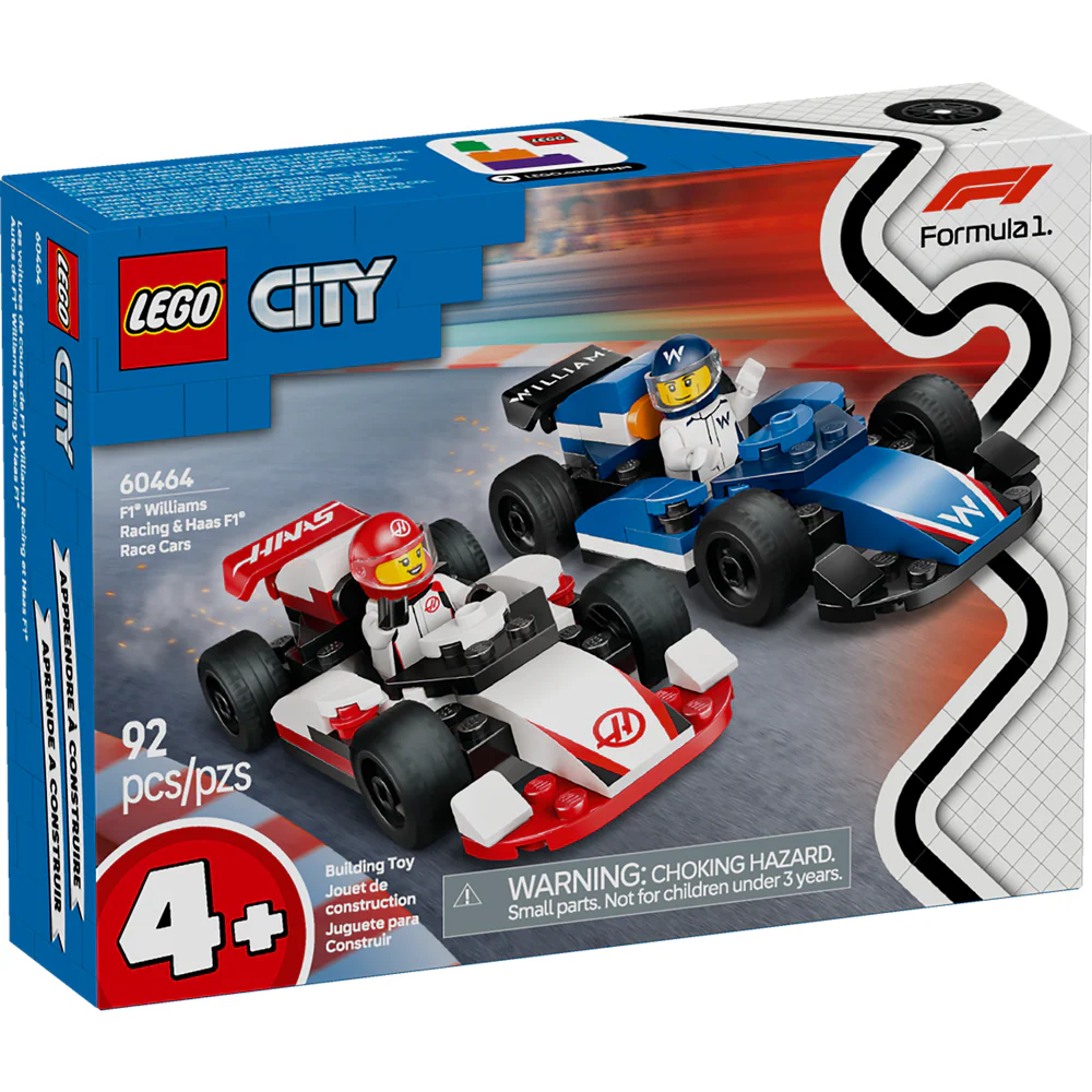 Lego City F1 Williams Racing & Haas F1 Race Cars