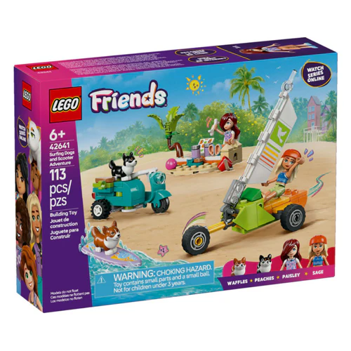 Lego Friends Surfing Dogs And Scooter Adventure