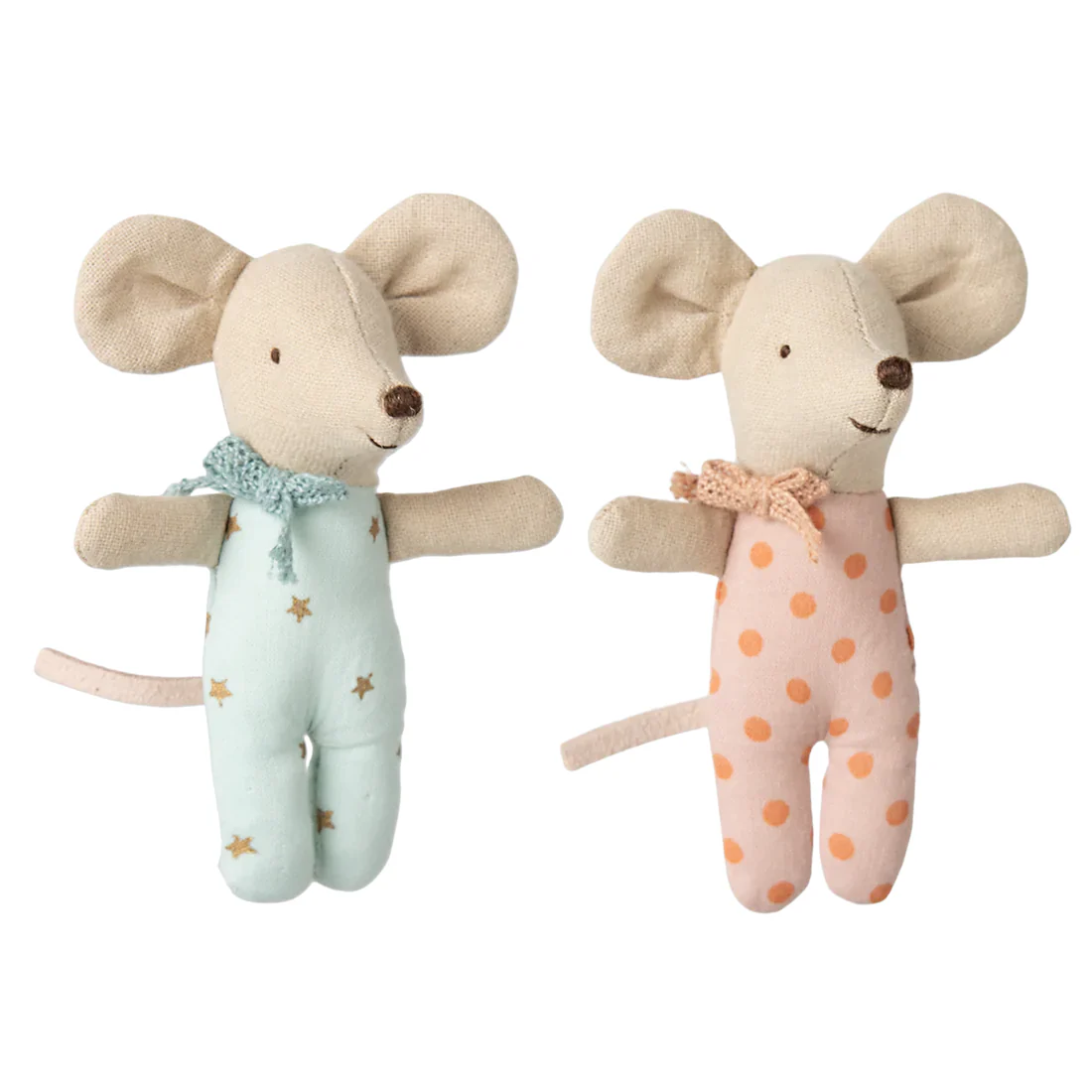 Maileg Baby Mice - Twins in Matchbox -  Horizontal Striped Blanket - Image 2