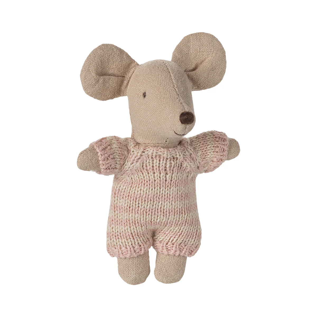 Maileg Baby Mouse in Carry Cot - Rose - Image 3