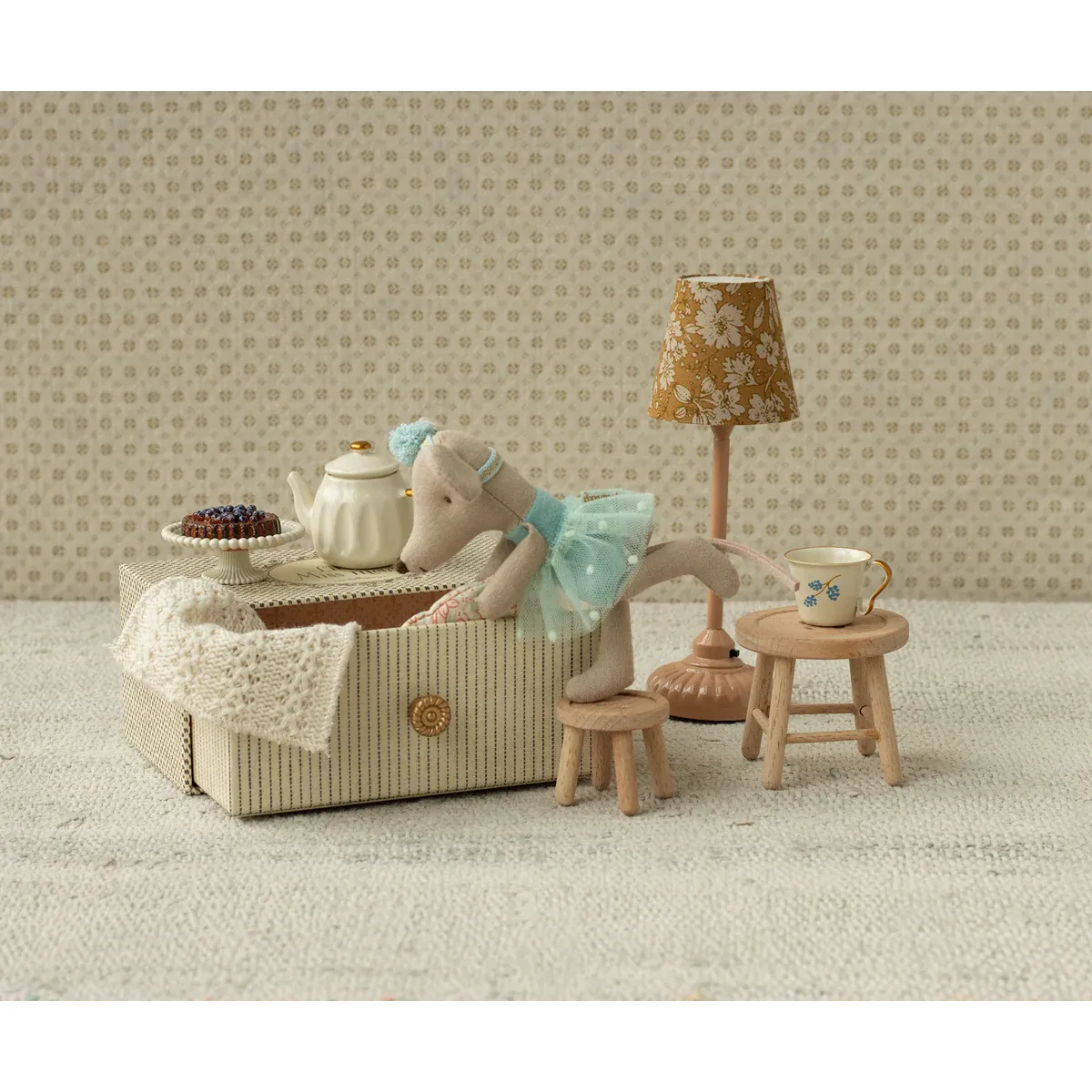 Maileg Dance Mouse in Day Bed - Little Sister Mouse - Image 2