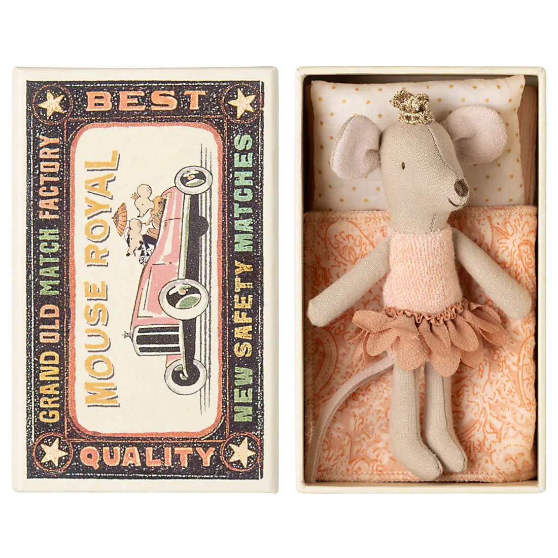 Maileg Princess Mouse Little Sister in Matchbox - Image 2