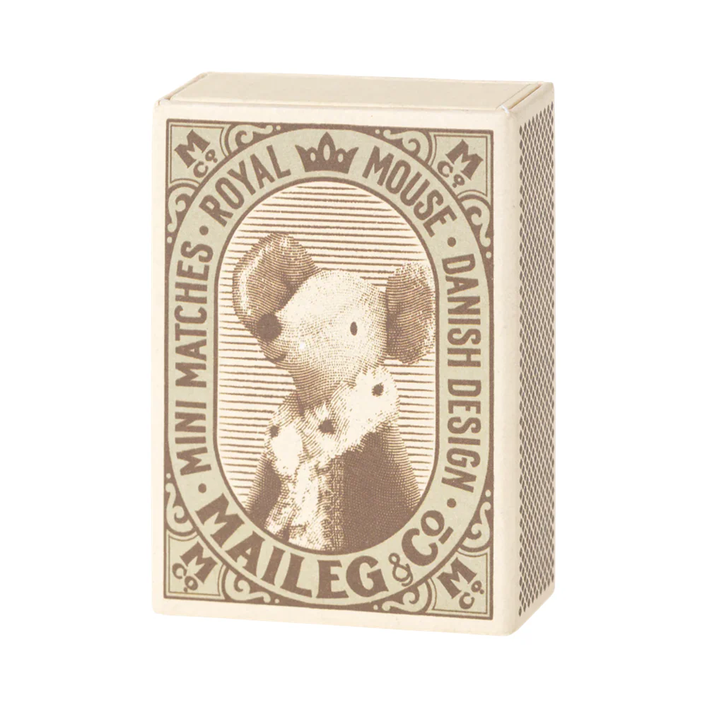 Maileg Sleepy/Wakey Baby Mouse in MatchBox - Blue 2022 - Image 3