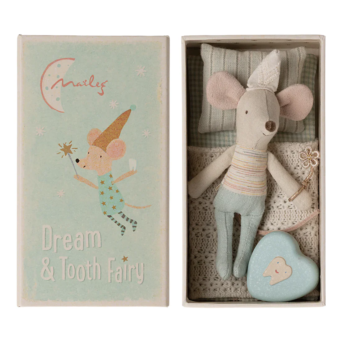 Maileg Tooth Fairy Mouse in Matchbox - Little Brother - Image 2