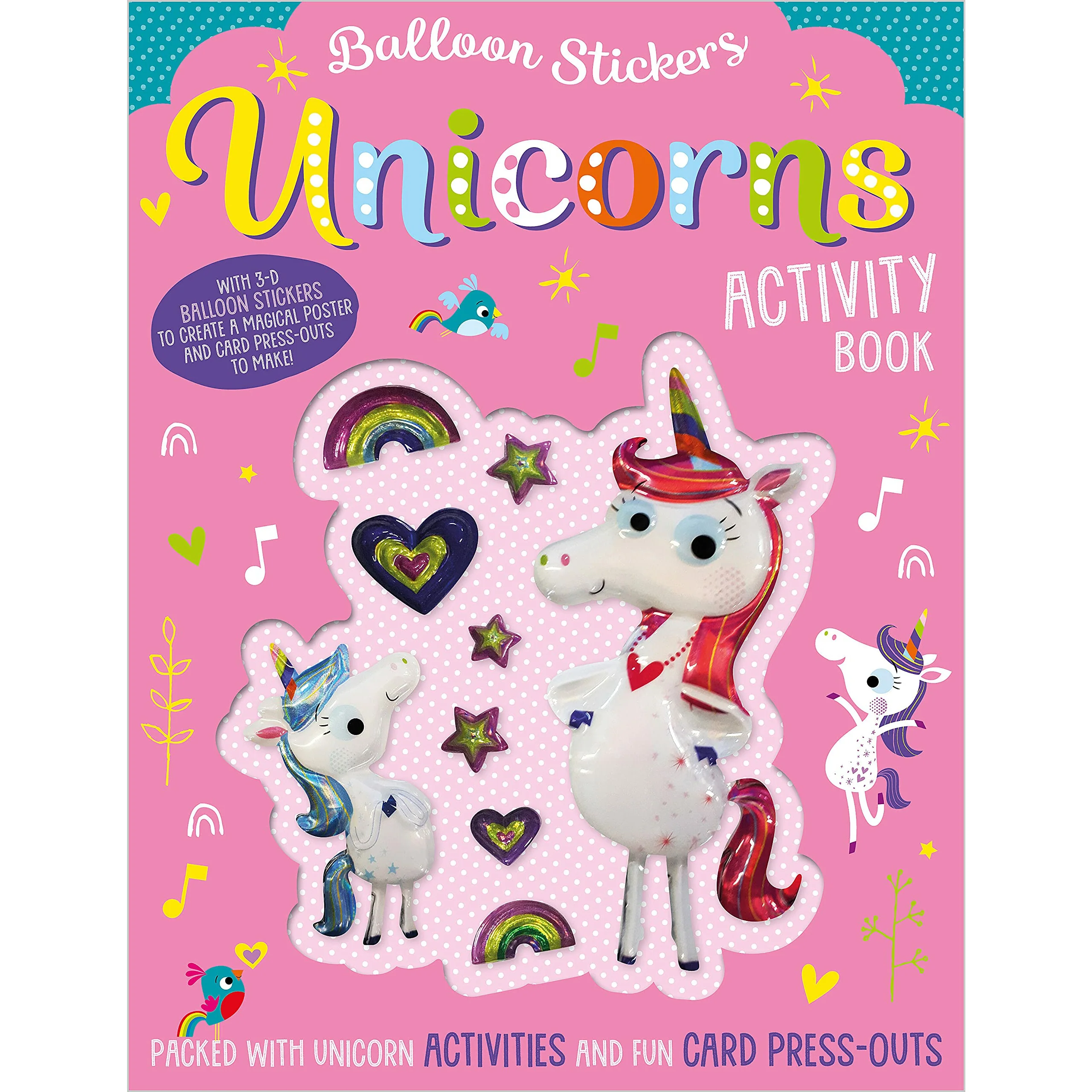 Make Believe Ideas Books Balloon Stickers Activity Book - Unicorns