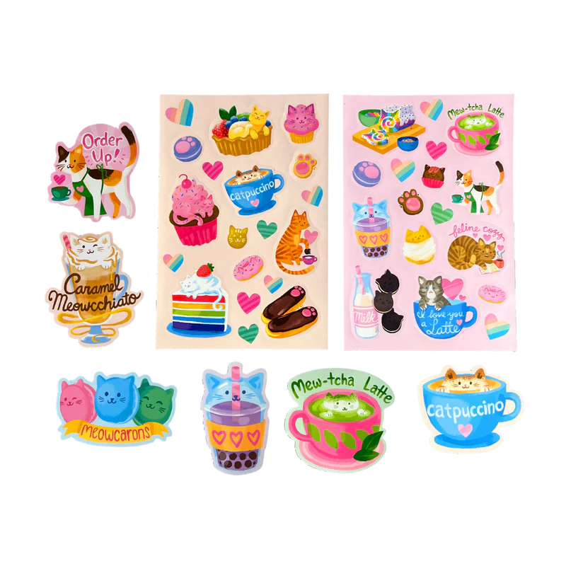 Ooly Stickiville Cat Cafe Scented Stickers - Image 3
