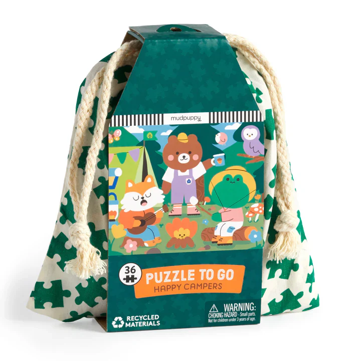 Mudpuppy Puzzle To Go - Happy Campers