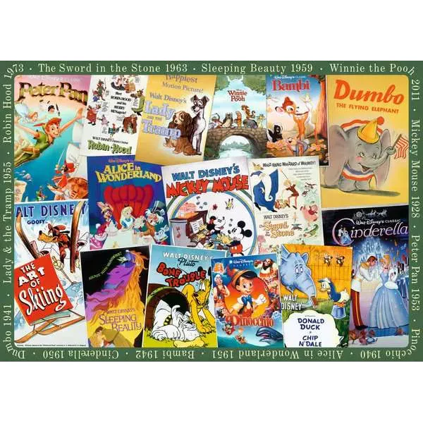 Ravensburger Disney Vintage Movie Posters 1000 Piece Puzzle - Image 2