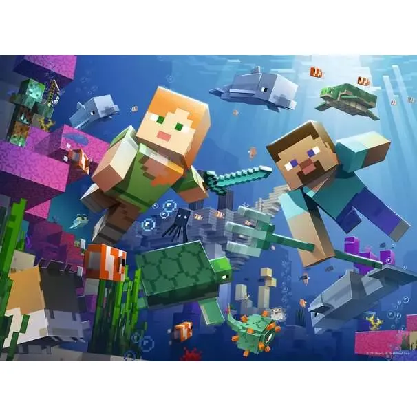Ravensburger Minecraft Underwater 200 Piece Puzzle - Image 2