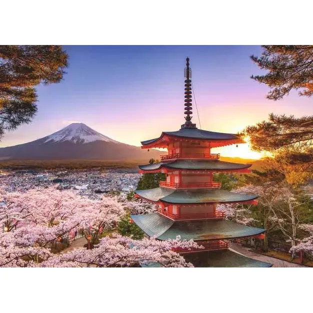 Ravensburger Mount Fuji Cherry Blossom View 1000 Piece Puzzle - Image 2