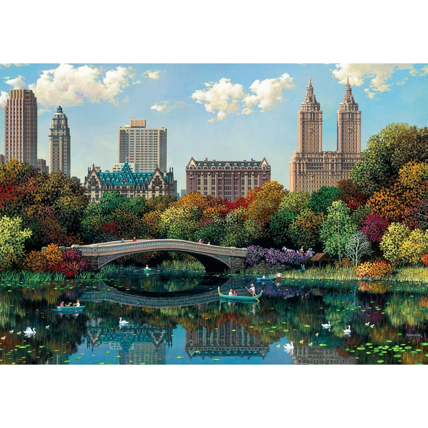Ravensburger NY Central Park, Bow Bridge 1000 Piece Puzzle - Image 2