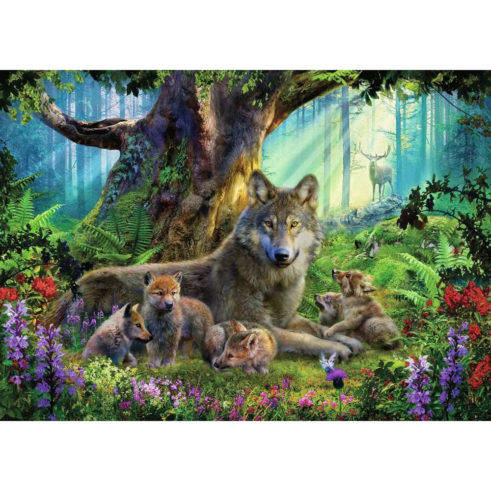 Ravensburger Wolves in the Forest 1000 Piece Puzzle - Image 2