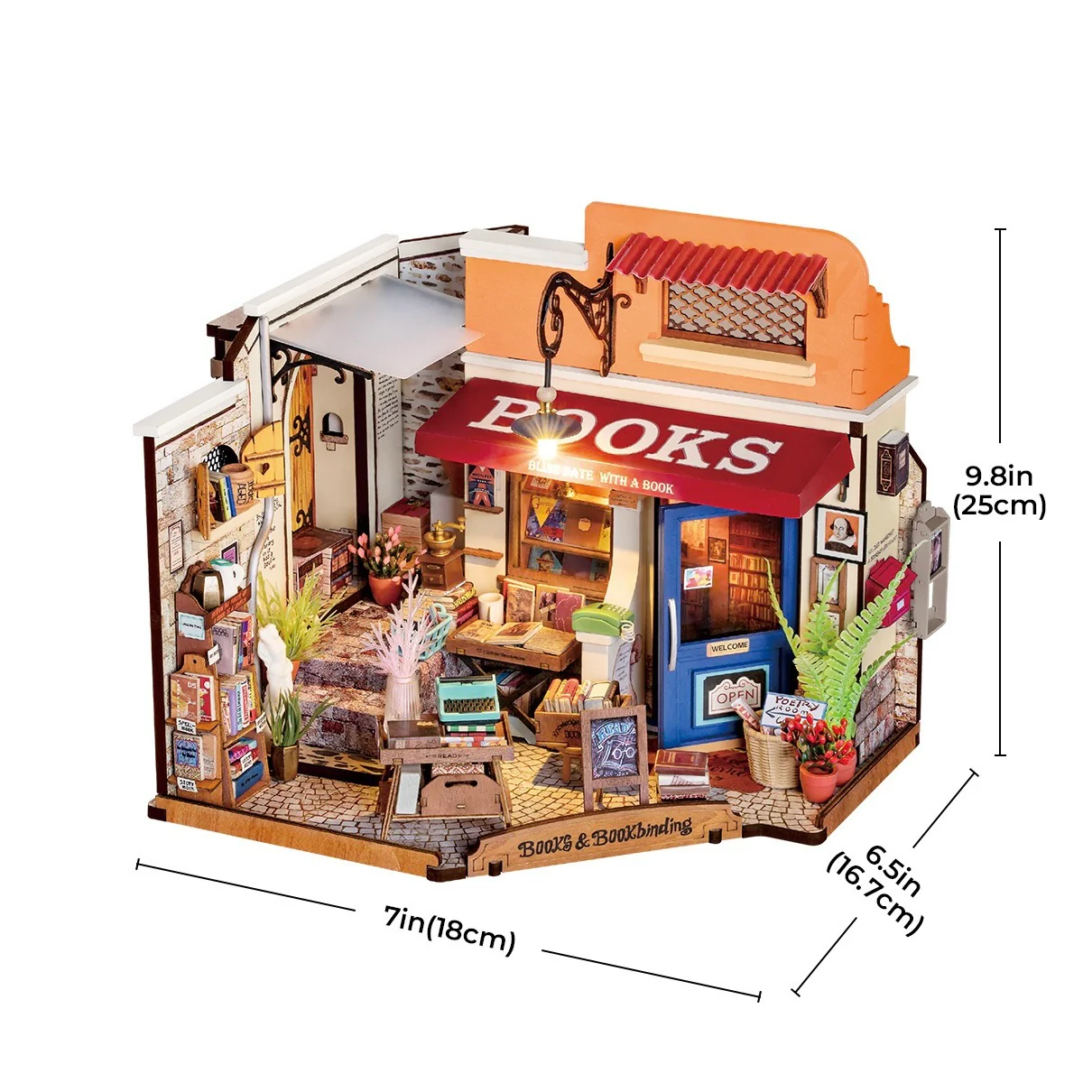 Rolife DIY Miniature House Corner Bookstore - Image 2