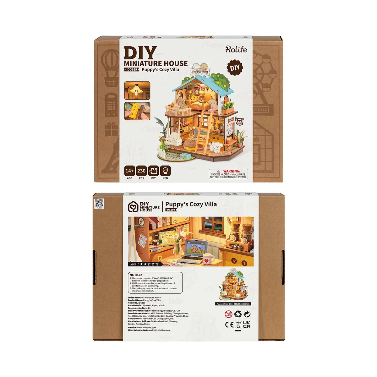 Rolife DIY Miniature House Puppy's Cozy Villa