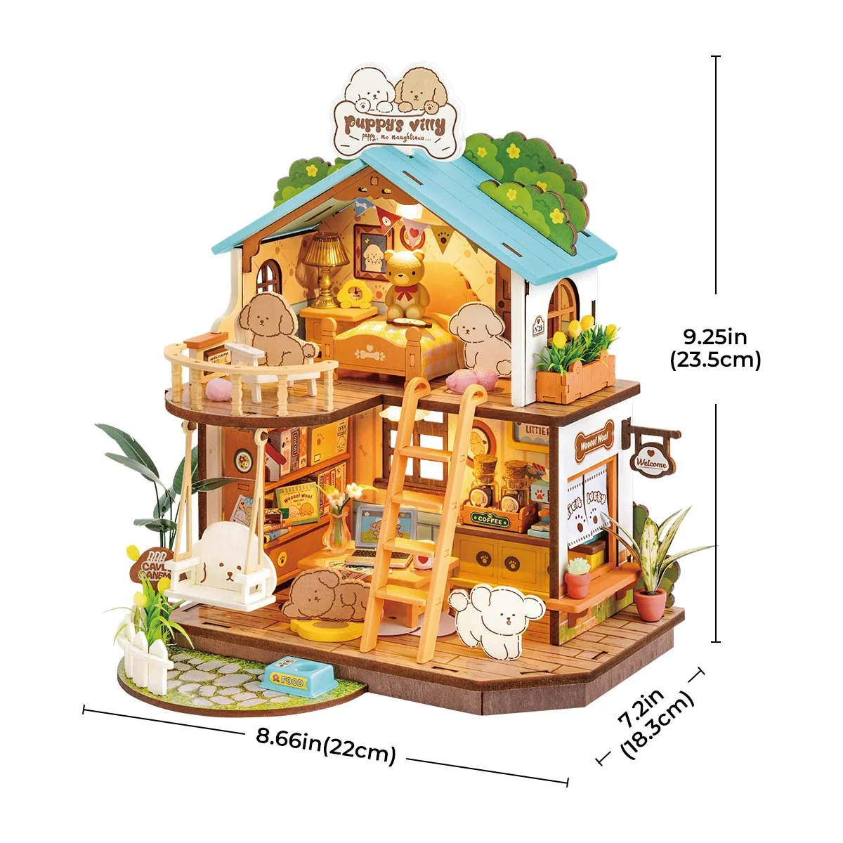 Rolife DIY Miniature House Puppy's Cozy Villa - Image 3
