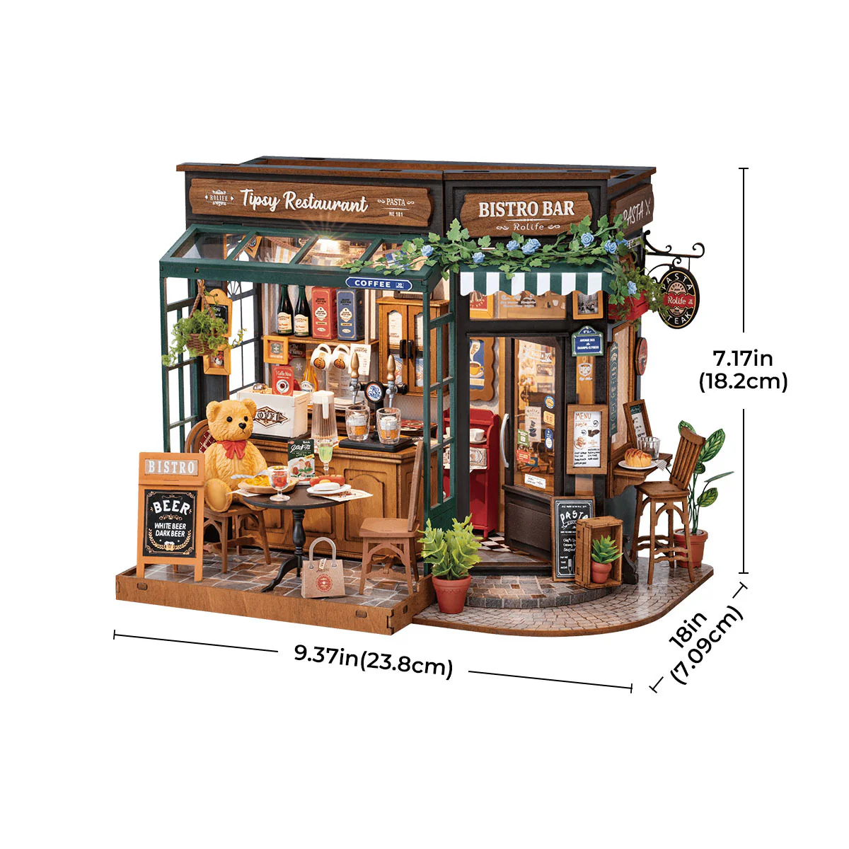Rolife DIY Miniature House Tipsy Restaurant - Image 3