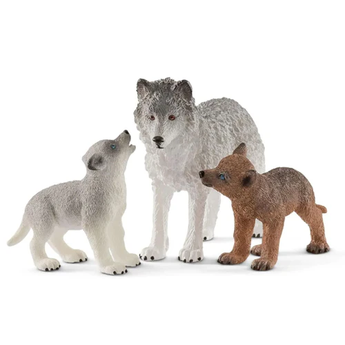Schleich Wild Life Mother Wolf With Pups 42472 - Image 2