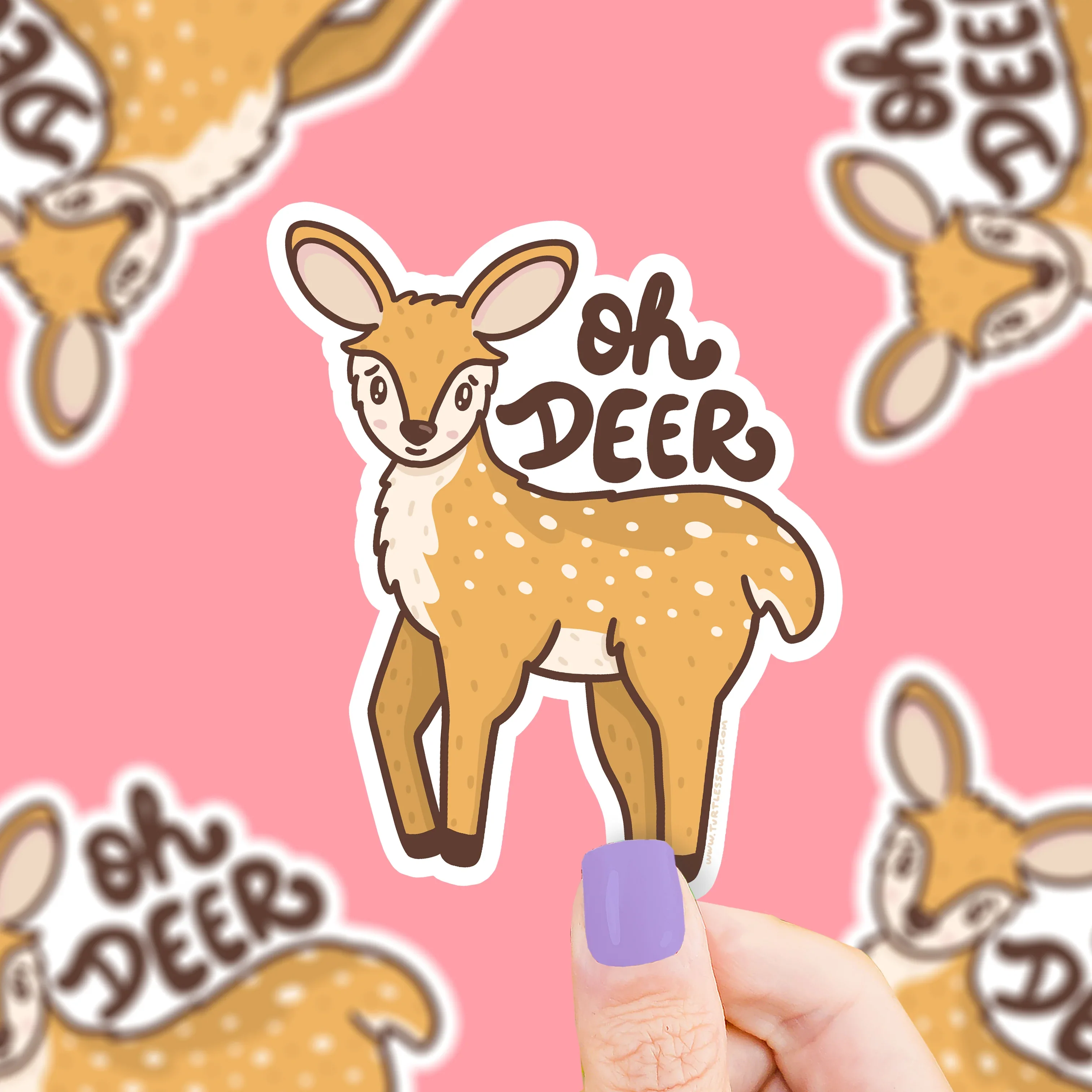 Turtle's Soup Oh Deer Vinyl Sticker