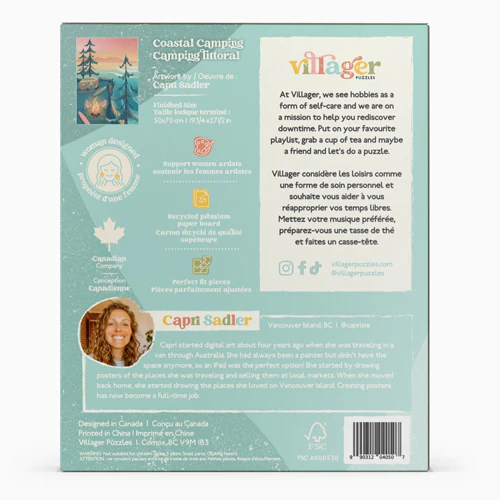 Villager Puzzles Coastal Camping 1000 Piece Puzzle - Image 4