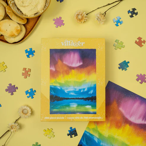 Villager Puzzles Rainbow Northern Lights 500 Piece Puzzle - Image 3